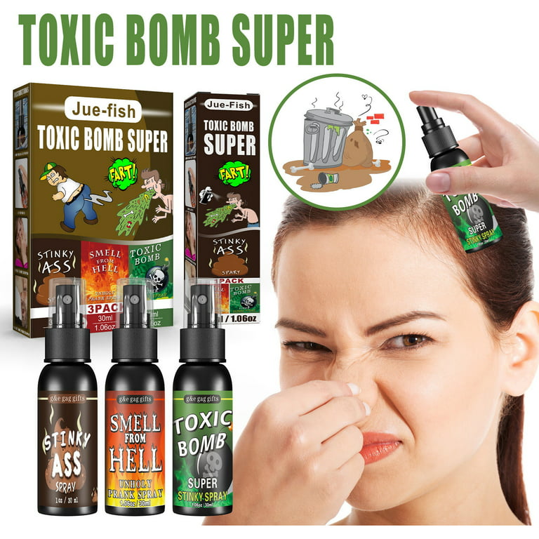 SDJMa 3PCS Fart Spray Combo Pack - Stinky Ass ,Toxic Bomb and Smell from  Hell - Nasty Smelling Prank Spray - 1 Ounce Each