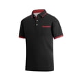 thumbnail image 4 of S-5X Plus Size Golf Shirts for Men with Pocket Big & Tall Short Sleeve T-Shirts Mens Pullover Button Collared Business Casual Tees Tops Fathers Gifts, 4 of 5