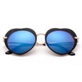 thumbnail image 2 of Newbee Fashion -Heart Design Fashion Metal Women Sunglasses with Folding Sunglasses Case, 2 of 3