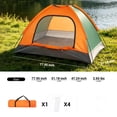 thumbnail image 6 of Forest Myth 2 Person Instant Pop Up Camping Tent, Easy Set Up, Green & Orange, 6 of 8