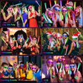 thumbnail image 4 of Suministros para fiestas OLUPP que brillan en la oscuridad, 148 unidades con fibra óptica, 4 of 7