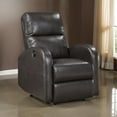thumbnail image 6 of Rica 38 Inch Power Recliner Chair- Plush Brown Faux Leather- Foam Cushions, 6 of 6