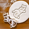 thumbnail image 3 of Cortadores de galletas, cortadores de galletas de gato 3D para niños, molde de galletas de gato con forma de trasero de gatito para hornear, galletas en relieve, 3 of 5