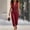 Wine, variant on Womens Collared Sleeveless Full Zip Utility Jumpsuits Elastic Waist Jogger Pants with Multi Zipper Pocket Design Red S