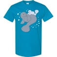 thumbnail image 3 of Inktastic Cute Manatees with Bubbles T-Shirt, 3 of 5