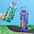 thumbnail image 4 of Gobelet en Plastique pour Enfants avec Paille, Réutilisable, Anti-Fuite, de Qualité Alimentaire, Design Amusant Vert Bleu Rose Violet, Cadeau Idéal pour Enfants, 4 of 4