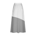 thumbnail image 5 of Spring Dresses for Women 2025 Viikei Women's Stretchy Pencil Skirt for Office,Women's Printed Elastic Waistband Pleated Pocket Skirt With Mid Calf Skirt Gray S, 5 of 5