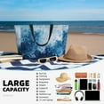 thumbnail image 5 of Honeii Abstract Ocean Waves for Tote Bag with Adjustable Strap,Beach Bag, Waterproof Sandproof Beach Tote Bag, Large Capacity Foldable Beach Bags, 5 of 7