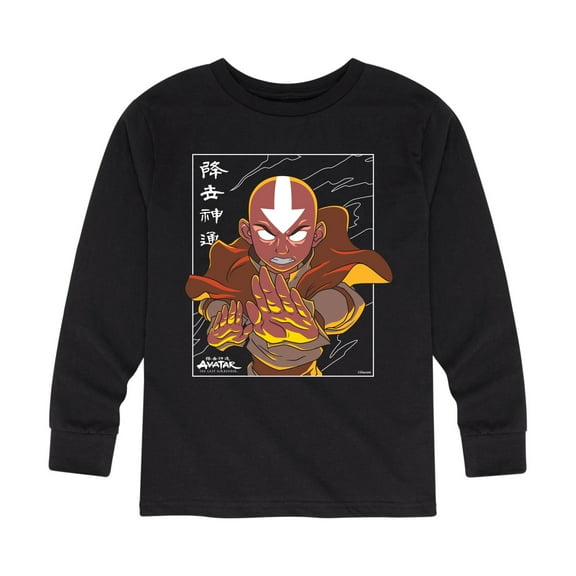 Avatar - The Last Airbender - Avatar State Aang - Youth Long Sleeve Graphic T-Shirt