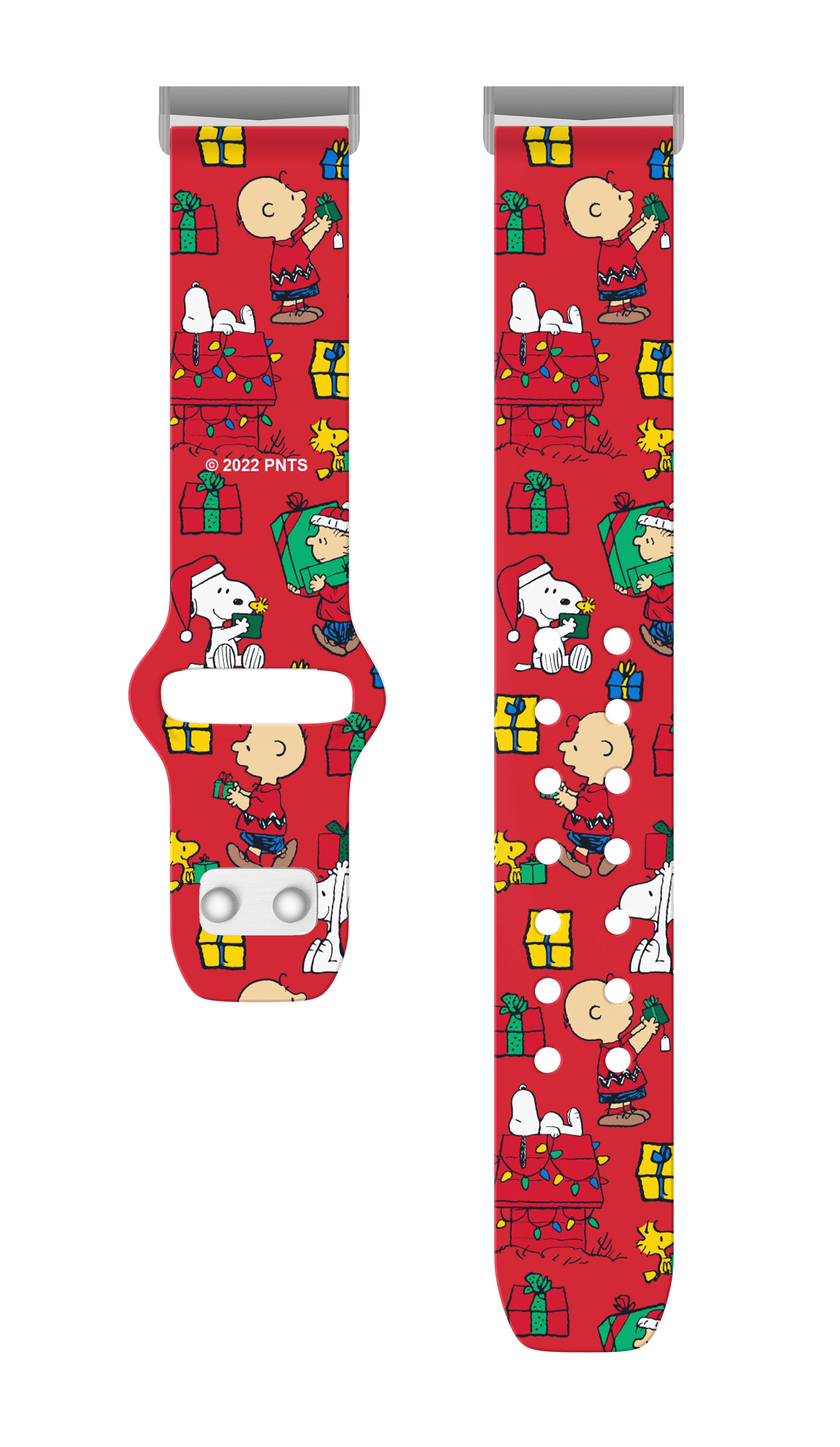 Peanuts Christmas HD Unisex Watch Band Compatible with FitBit Versa 3 & Sense (20mm Long Gift Giving) by Affinity Bands