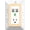Ivory-Night Light, variant on Surge Protector Outlet with 5-Multi Plug Outlet and 4 USB Ports (1 USB C), 3-Sided 1680J Power Strip Wall Charger for , Travel, Office - ETL Listed, Black