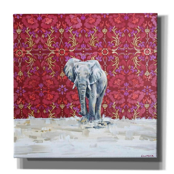 Epic Graffiti 'Elephant by Alana Clumeck Giclee Canvas Wall Art, 37"x37"