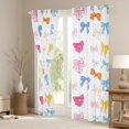 thumbnail image 3 of Manfei Cute Ribbon Curtains for Living Room, Kawaii Princess Bowknot Blackout Curtains Set of 2 (42x84), Polka Dots Curtains and Drapes (42x84), Window Curtains Room Decor, 3 of 6