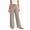 Khaki, variant on Wrongduck Women's Wide Leg Pants High Rise Flowy Trousers with Pockets, Wrinkle Resistant Casual Work Business Lounge Pants