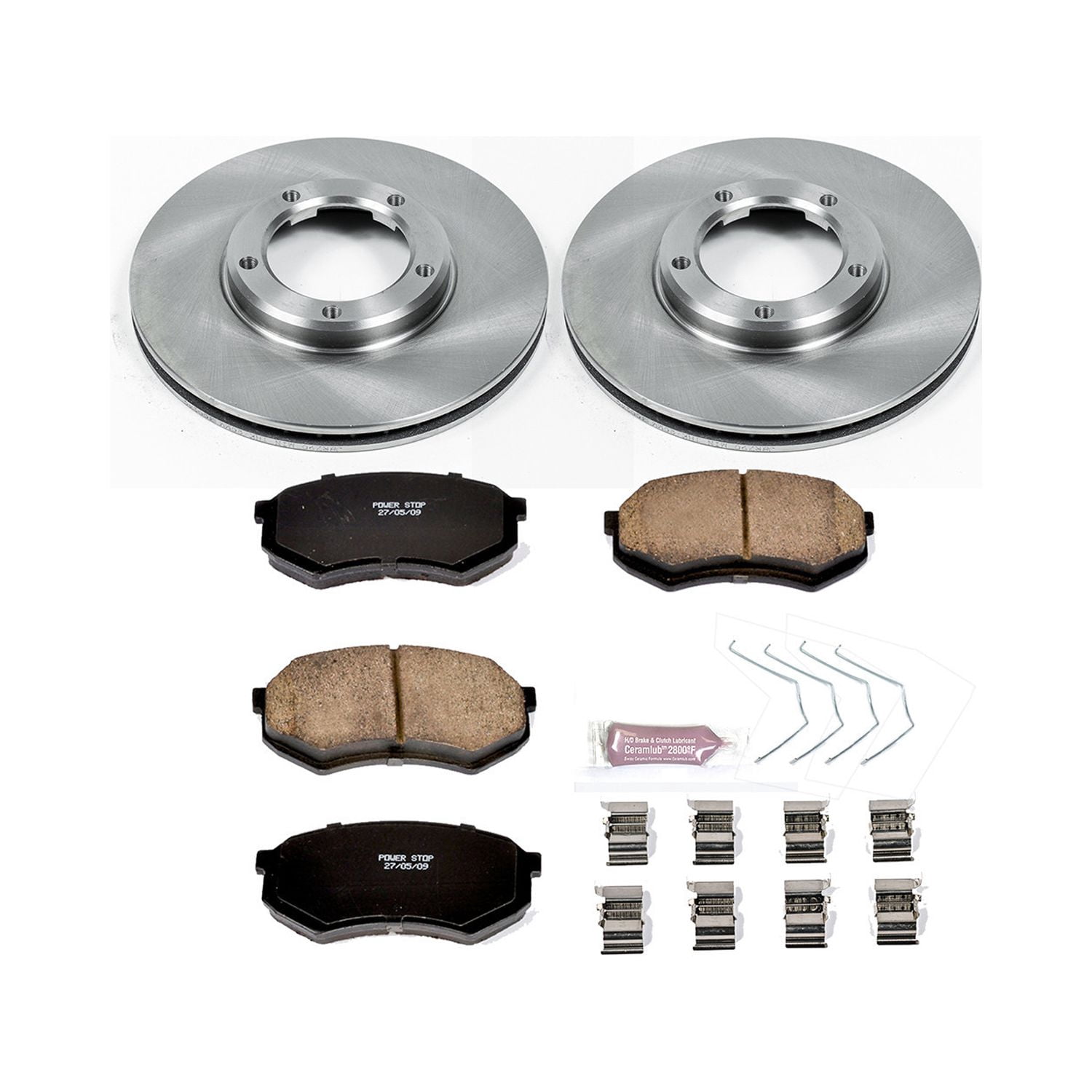 Power Stop Front Stock Replacement Brake Pad and Rotor Kit KOE1232