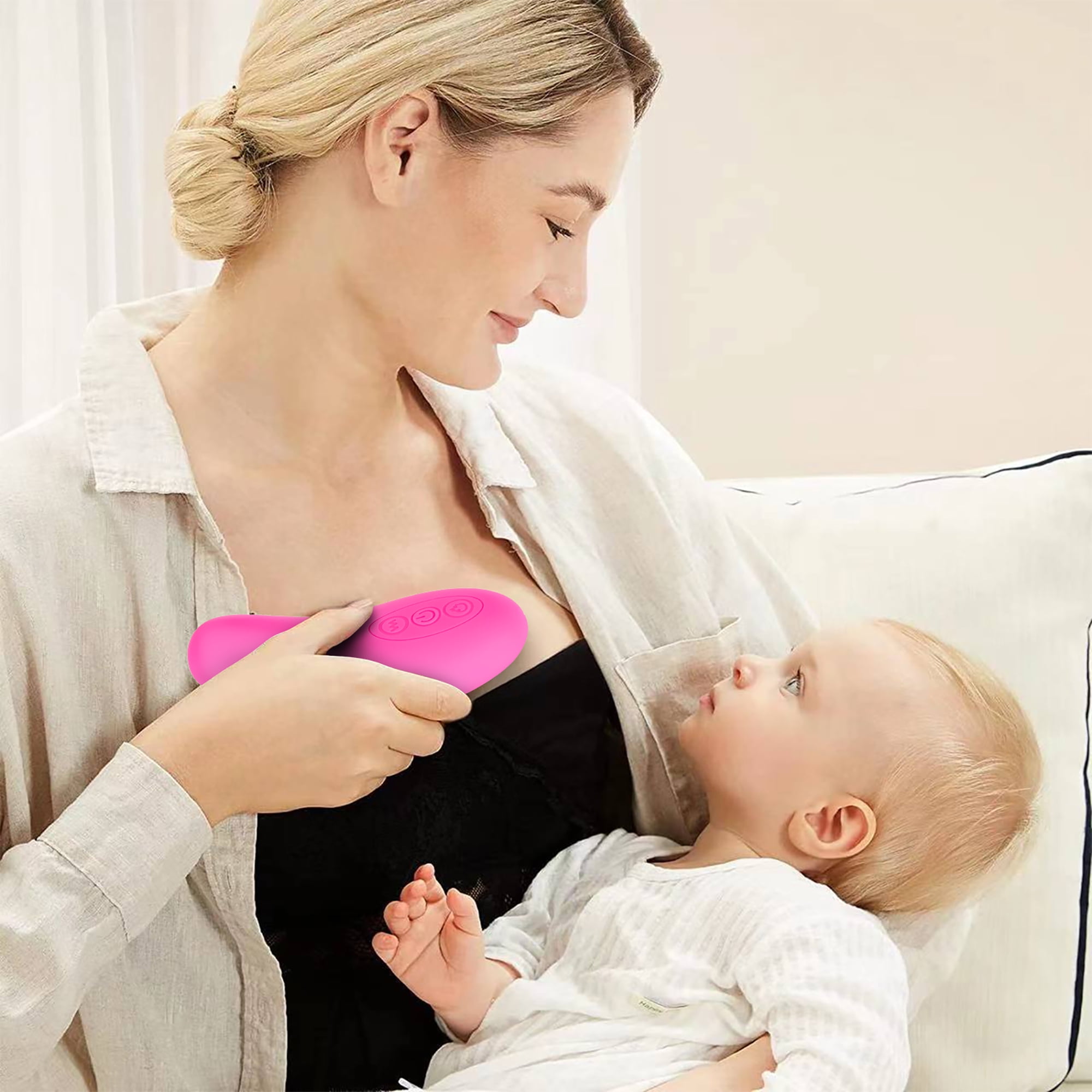 Hot Selling Pregnant Women Breast Massager Warming Liquid Vibrating  Silicone Lactation Massager For Breastfeeding - AliExpress