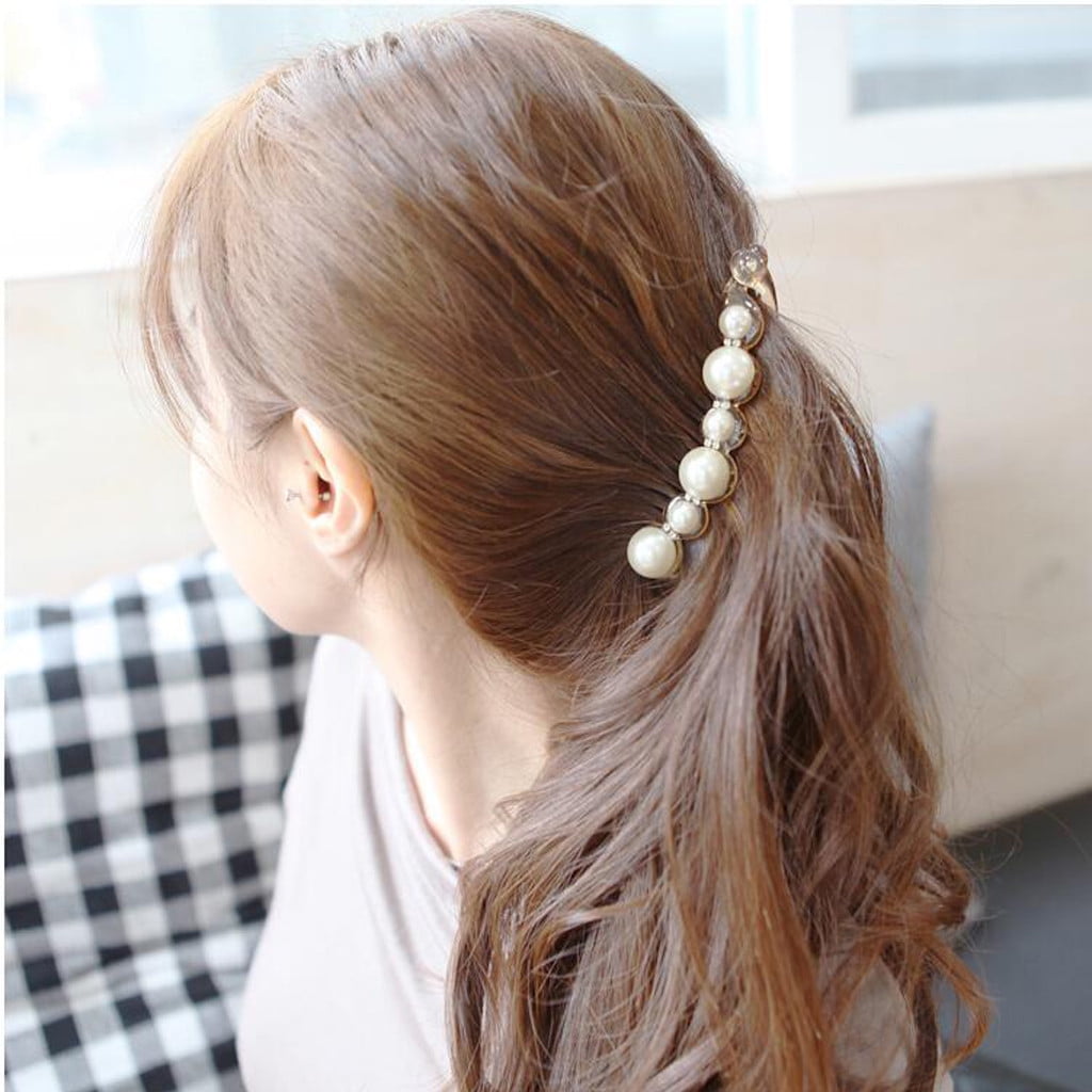 4PCS Fashion Pearl Hair Clip Hairband Comb Bobby Pin Barrette Hairpin Headdress