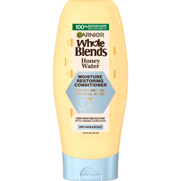 Garnier Whole Blends Honey Water Moisture Restoring Conditioner, Dry Hair, Squeeze, 12.5 fl oz
