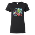 thumbnail image 1 of Cute Rainbow Neon Doberman Dog Lover Womens Graphic T-Shirt, Black, Small, 1 of 3