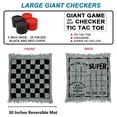 thumbnail image 5 of 3 in 1 Giant Checkers Mega Tic Tac Toe Jumbo Classic Board Games, 5 of 11