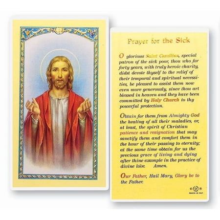 Prayer for the Sick Laminated Catholic Prayer Holy Card with Prayer on Back Pack of 25