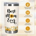 thumbnail image 3 of Mothers Day Gifts For Mom - #1 Mom Nutrition Fact Sunflower Stainless Steel Insulated Coffee Tumbler With Lid 20 Oz - Mother''s Birthday Gifts for Women Mama Mother-In-Law Stepmom, 3 of 6