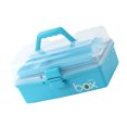thumbnail image 2 of EeaseMX Caja médica multicapa para el hogar, botiquín portátil de primeros auxilios, caja de almacenamiento de emergencia (azul cielo, talla S), 2 of 7