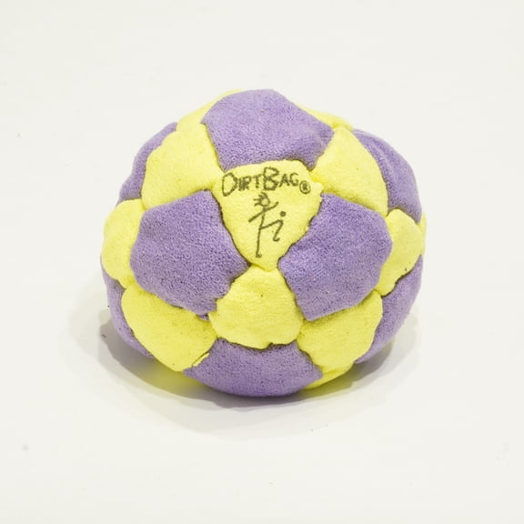 Dirtbag Footbag 32 Panel (Hacky Sack) Purple and Neon Yellow