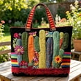 thumbnail image 2 of Quilted Tote Bag Fashion Pattern Design Embroidered Large Capacity Soft Shoulder Handbag Portable Casual Purse For Women Daily Shopping Office Travel Use, 2 of 8