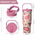 thumbnail image 4 of Paisley Design 30 Oz Tumbler with Flip Straw Insulated Coffee Mug with Handle Coffee Travel Mug for Drinking Coffee Water Wine Ideal Gift for Women Daughter Mom, 4 of 7