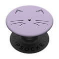 thumbnail image 1 of PopSockets Standard PopGrip, cara de gato negra, violeta claro, 1 of 6
