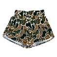 thumbnail image 2 of XIAONU Camo Pattern Athletic Shorts For Women Loose Cut Elastic Waist Hiking Jogging Short Trousers, 2 of 3