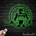 thumbnail image 3 of Handmadetneonsign Personalized Hockey Player Metal Wall Art LED Light, Custom Hockey Player Metal, 3 of 5