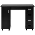 thumbnail image 5 of Jaodemo Computer Desk with 4 Storage Drawers and 1 Boor Writing Table, Black, 5 of 6