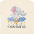 thumbnail image 4 of Inktastic My Godmother Loves me to the Moon and Back Elephant Family Boys or Girls Toddler T-Shirt, 4 of 5