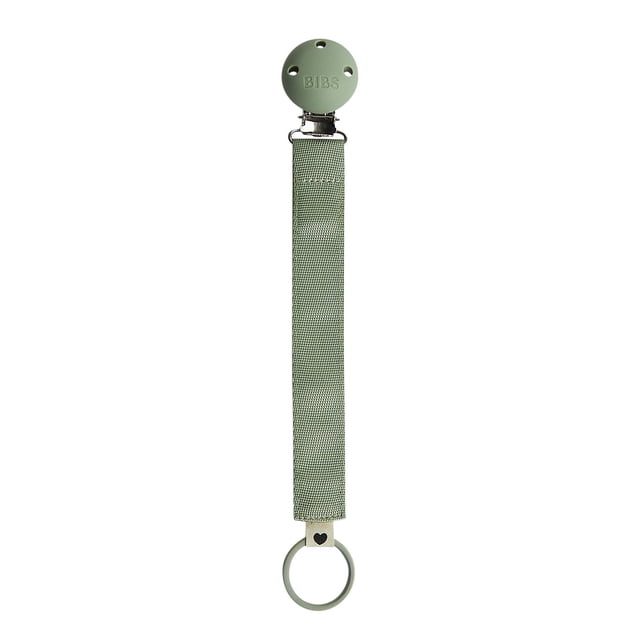 BIBS Pacifier Clip Ribbon - Sage - Age 0-18 Months