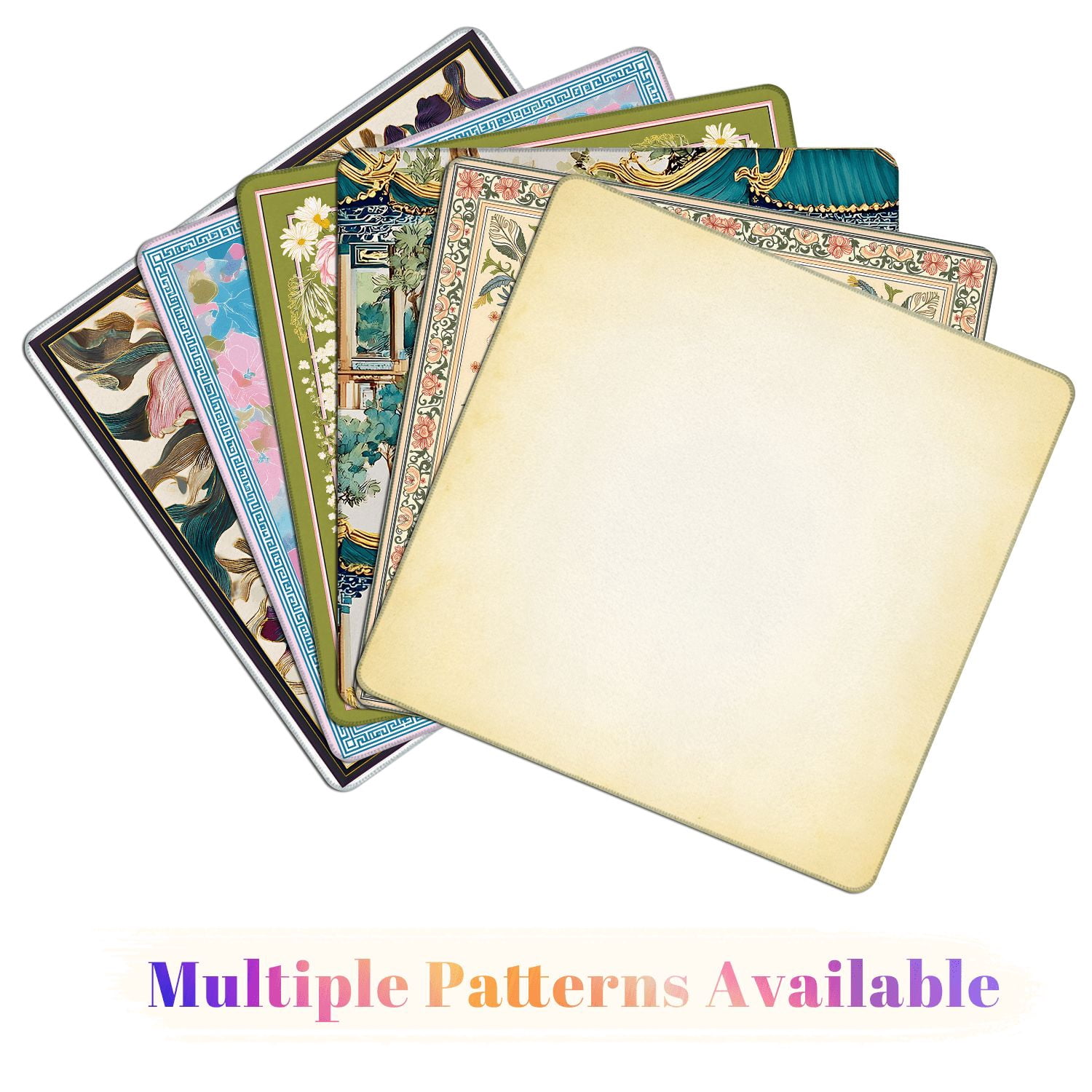 Mahjong Mat 31.5" x 31.5" gold texture paper yellow vintage cream beige color white parchment Non-Slip Noise Reduction American Mahjong Tiles Table Cover for Dominoes Poker Card Board Games Gift