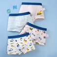 thumbnail image 2 of WEIYLL Boxeurs Multi-pack pour Garçons Imprimé Quotidien 4 Pcs Tissu Extensible Durable Confort Blanc Bébé Taille TTTG, 2 of 4