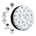 thumbnail image 4 of Salouo Scarf Bear Print Spare Tire Cover 14-17 inch Spare Tire Protector Universal Tough Tire Wheel Cover for Trailer SUV and Truck-15 inch, 4 of 6