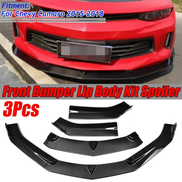 For Chevy Camaro 2015 2018 Carbon Fiber Look Front Bumper Lip Body