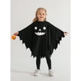 thumbnail image 4 of Uccdo 1-6Y Toddler Girls Boys Halloween Black Ghost Costumes Kids Party Glow In The Dark Ghostly Costume Hooded Cloak, 4 of 9