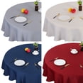 thumbnail image 4 of LingStar wine red Tablecloth Spillproof Wrinkle Resistant Table Cloths for Parties Dining Room Holiday 70"round, 4 of 7