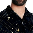 thumbnail image 5 of Constellation Men's Spread Collar Tops, Casual Button Down Shirts for Summer Beach, Printed Short Sleeve Shirts - Unisex, 5 of 6