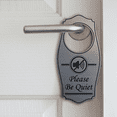 thumbnail image 2 of Signs ByLITA Please Be Quiet Door Hanger - White Red, 4" x 8", 2 of 5