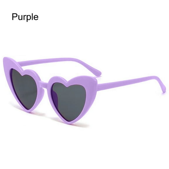 Boys Girls Heart-Shaped Vintage Glasses Kids Sunglasses Heart Sunglasses Toddler Sunglasses PURPLE