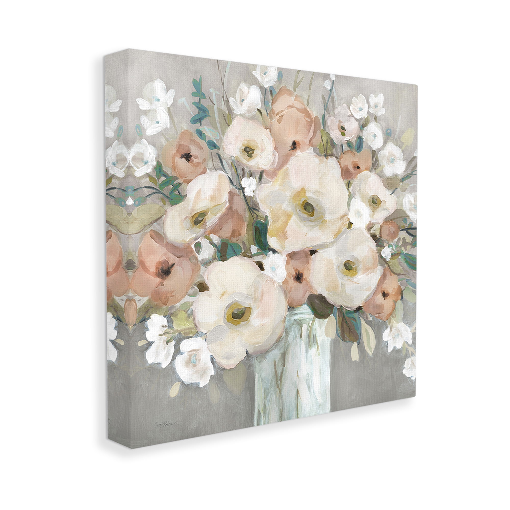 Stupell Industries Mixed Spring Bouquet Botanical & Floral Painting Gallery Wrapped Canvas Art Print Wall Art, 36 x 36