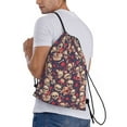 thumbnail image 2 of Bingfone Skull rock music record Drawstrings Backpacks Bags for Men Women Gym Drawstrings Bag-Medium, 2 of 8