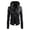 01-Black194, variant on Women's Fleece Lined Leather Jacket Zip Up Hooded Long Sleeve Outer Coat