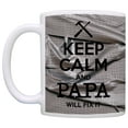 thumbnail image 2 of ThisWear Funny Papa Gifts Keep Calm Papa Will Fix It Cup 11 ounce 2 Pack Coffee Mugs Simulated Duct Tape, 2 of 4