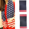 thumbnail image 2 of Miiottaa American Flag Patriotic Scarf for Women Men US Flag Scarves Breathable Chiffon Shawl for Independence Day 4th of July, 2 of 14